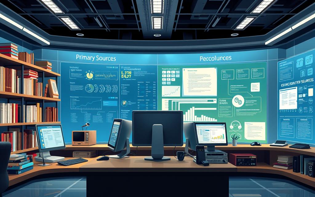 Comparing primary and secondary sources in computer centres